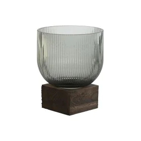 Vase Home ESPRIT Brown Grey Wood Crystal Modern 16 x 16 x 20 cm by Home ESPRIT, Vases - Ref: S3057514, Price: 21,34 €, Discou...