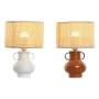 Lampada da tavolo Home ESPRIT Bianco Naturale Terracotta Metallo Bambù 50 W 220 V 22 x 22 x 33 cm (2 Unità) di Home ESPRIT, L...