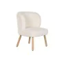 Armchair Home ESPRIT White Natural Polyester Wood 61 x 58 x 68 cm by Home ESPRIT, Chairs - Ref: S3057525, Price: 127,36 €, Di...