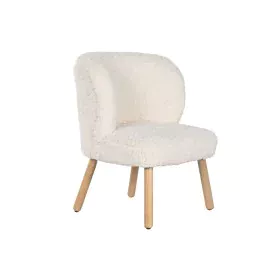 Poltrona Home ESPRIT Branco Natural Poliéster Madeira 61 x 58 x 68 cm de Home ESPRIT, Cadeiras - Ref: S3057525, Preço: 127,36...