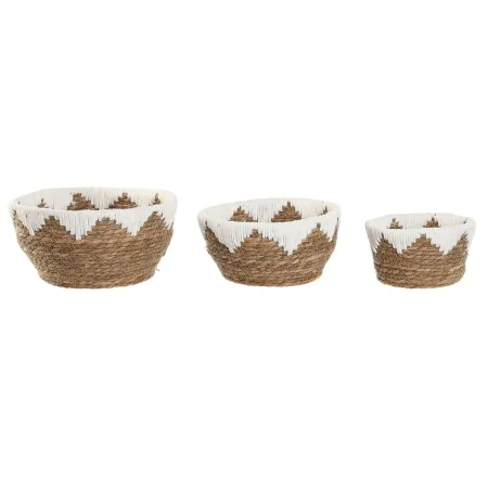 Centrotavola Home ESPRIT Bianco Naturale 30,5 x 30,5 x 14 cm (3 Pezzi) di Home ESPRIT, Soprammobili - Rif: S3057533, Prezzo: ...