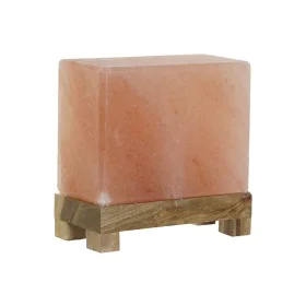 Lámpara de mesa DKD Home Decor Marrón Rosa Sal Acacia 15 W 220 V 17 x 7 x 16 cm de DKD Home Decor, Lámparas de mesa y mesilla...