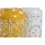 Candleholder Home ESPRIT Yellow White Iron 15 x 15 x 33 cm (2 Units) by Home ESPRIT, Candelabras and candle holders - Ref: S3...