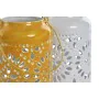 Castiçais Home ESPRIT Amarelo Branco Ferro 15 x 15 x 26 cm (2 Unidades) de Home ESPRIT, Candelabros e suportes para velas - R...