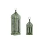 Lanternes Home ESPRIT Vert Métal Oriental 23 x 23 x 57 cm (2 Pièces) de Home ESPRIT, Bougeoirs et chandeliers - Réf : S305754...