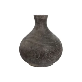 Vaso Home ESPRIT Grigio scuro Legno di paulownia Coloniale Finitura invecchiata 24 x 24 x 27 cm di Home ESPRIT, Vasi - Rif: S...