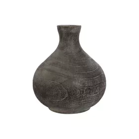 Vaso Home ESPRIT Grigio scuro Legno di paulownia Coloniale Finitura invecchiata 24 x 24 x 27 cm di Home ESPRIT, Vasi - Rif: S...