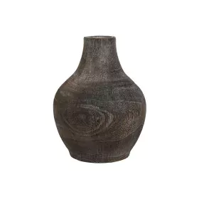 Vaso Home ESPRIT Grigio scuro Legno di paulownia Coloniale Finitura invecchiata 16 x 16 x 24 cm di Home ESPRIT, Vasi - Rif: S...