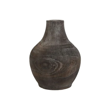 Vase Home ESPRIT Dark grey Paolownia wood Colonial Aged finish 16 x 16 x 24 cm by Home ESPRIT, Vases - Ref: S3057571, Price: ...