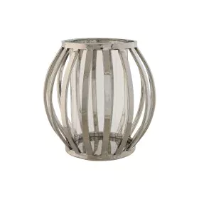 Bougeoir Home ESPRIT Argenté Verre Acier 19 x 19 x 19 cm de Home ESPRIT, Bougeoirs et chandeliers - Réf : S3057608, Prix : 38...