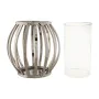 Bougeoir Home ESPRIT Argenté Verre Acier 19 x 19 x 19 cm de Home ESPRIT, Bougeoirs et chandeliers - Réf : S3057608, Prix : 43...