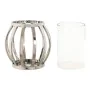 Bougeoir Home ESPRIT Argenté Verre Acier 14 x 14 x 14 cm de Home ESPRIT, Bougeoirs et chandeliers - Réf : S3057609, Prix : 24...