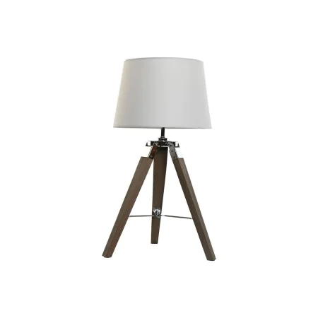 Lampada da tavolo Home ESPRIT Bianco Marrone Legno 36 x 36 x 60 cm di Home ESPRIT, Lampade da tavolo e abat-jour - Rif: S3057...