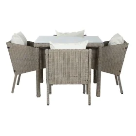 Ensemble Table + 4 Chaises Home ESPRIT 90 x 90 x 72 cm de Home ESPRIT, Salons de jardin - Réf : S3057643, Prix : 409,69 €, Re...