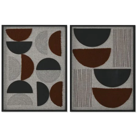 Cuadro Home ESPRIT Negro Terracota Moderno Urbano 60 x 3 x 80 cm (2 Unidades) de Home ESPRIT, Impresiones sobre lienzo - Ref:...