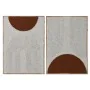 Pintura Home ESPRIT Bege Terracota Moderno Urbana 50 x 3 x 70 cm (2 Unidades) de Home ESPRIT, Impressões sobre tela - Ref: S3...