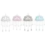 Hanging decoration Home ESPRIT Blue White Grey Pink Iron Oriental Lotus Flower (4 Units) by Home ESPRIT, Ornaments - Ref: S30...