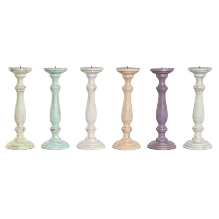 Candelabro Home ESPRIT Metal Madeira de mangueira Shabby Chic 12 x 12 x 34 cm de Home ESPRIT, Candelabros e suportes para vel...