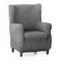 Wingback chair cover Eysa ROC Dark grey 80 x 120 x 100 cm by Eysa, Armchairs - Ref: D1606947, Price: 59,73 €, Discount: %