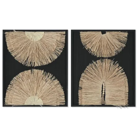 Canvas Home ESPRIT Black Natural Modern Boho 50 x 3 x 60 cm (2 Units) by Home ESPRIT, Prints on Canvas - Ref: S3057739, Price...