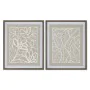 Canvas Home ESPRIT White Beige Leaf of a plant Urban 50 x 4 x 60 cm (2 Units) by Home ESPRIT, Prints on Canvas - Ref: S305774...