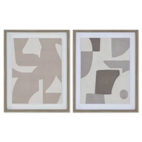 Tela Home ESPRIT Beige Grigio Astratto Moderno 40 x 3 x 50 cm (2 Unità) di Home ESPRIT, Stampe e quadri su tela - Rif: S30577...