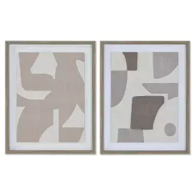 Leinwand Home ESPRIT Beige Grau abstrakt Moderne 40 x 3 x 50 cm (2 Stück) von Home ESPRIT, Leinwanddrucke - Ref: S3057745, Pr...