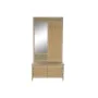 Meuble d'Entrée Home ESPRIT Naturel Rotin Bois de paulownia Miroir 92 x 40 x 181 cm de Home ESPRIT, Bancs avec porte-manteaux...