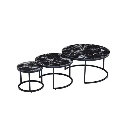 Console Home ESPRIT Noir Métal Céramique 80 x 80 x 1 cm de Home ESPRIT, Tables - Réf : S3057771, Prix : 185,99 €, Remise : %