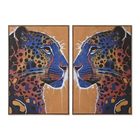 Pintura Home ESPRIT Leopardo Urbana 80 x 4,5 x 120 cm (2 Unidades) de Home ESPRIT, Impressões sobre tela - Ref: S3057939, Pre...