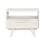 Mesa de Cabeceira Home ESPRIT Branco Rotim Madeira de mangueira 55 x 35 x 45 cm de Home ESPRIT, Mesinhas de cabeceira - Ref: ...