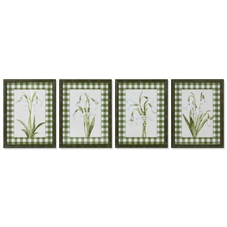 Painting Home ESPRIT Green Beige Shabby Chic Botanical plants 30 x 2,5 x 40 cm (4 Units) by Home ESPRIT, Prints on Canvas - R...