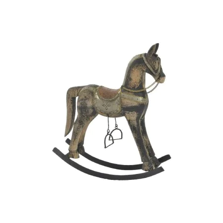 Figura Decorativa Home ESPRIT Marrón Negro Gris Natural Caballo 41 x 12 x 49 cm de Home ESPRIT, Adornos - Ref: S3058014, Prec...