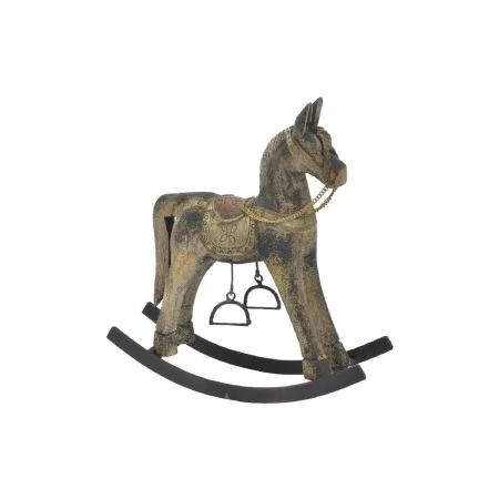 Figura Decorativa Home ESPRIT Marrón Negro Gris Natural Caballo 31 x 9 x 34 cm 32 x 9 x 34 cm de Home ESPRIT, Adornos - Ref: ...