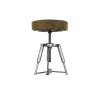 Banqueta Home ESPRIT Castanho Prateado Pele Metal 39 x 39 x 57 cm de Home ESPRIT, Banquetas - Ref: S3058018, Preço: 104,16 €,...