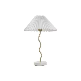 Lampada da tavolo Home ESPRIT Bianco Dorato Lino Metallo 50 W 220 V 36 x 36 x 52 cm di Home ESPRIT, Lampade da tavolo e abat-...