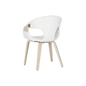 Cadeira de Sala de Jantar Home ESPRIT Branco Poliéster Madeira 55,5 x 67,5 x 80,5 cm de Home ESPRIT, Cadeiras - Ref: S3058036...