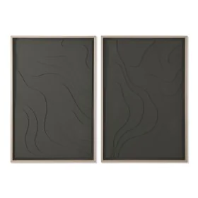 Painting Home ESPRIT Green Beige Dark grey polystyrene MDF Wood Abstract Scandinavian (2 Units) by Home ESPRIT, Prints on Can...