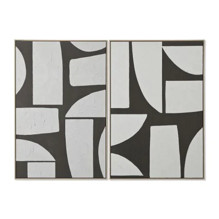 Painting Home ESPRIT White Green Beige Dark grey polystyrene Canvas Abstract Urban (2 Units) by Home ESPRIT, Prints on Canvas...