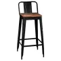 Stool Home ESPRIT Black Wood Metal 41 x 38 x 96 cm by Home ESPRIT, Barstools - Ref: S3058119, Price: 96,42 €, Discount: %