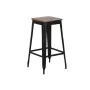 Taburete Home ESPRIT Marrón Negro Madera Metal 34 x 33 x 77 cm de Home ESPRIT, Taburetes - Ref: S3058120, Precio: 78,31 €, De...