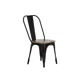 Dining Chair Home ESPRIT Black Dark brown Wood Metal 48 x 55 x 92 cm by Home ESPRIT, Dining Chairs - Ref: S3058121, Price: 91...