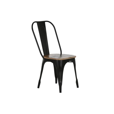 Silla de Comedor Home ESPRIT Negro Marrón oscuro Madera Metal 48 x 55 x 92 cm de Home ESPRIT, Sillas - Ref: S3058121, Precio:...