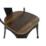 Cadeira de Sala de Jantar Home ESPRIT Preto Catanho escuro Madeira Metal 48 x 55 x 92 cm de Home ESPRIT, Cadeiras - Ref: S305...