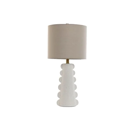 Desk lamp Home ESPRIT White Linen Stoneware 30 x 30 x 64 cm by Home ESPRIT, Bedside and Table Lamps - Ref: S3058132, Price: 5...