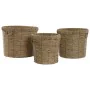 Set di vasi da fiori Home ESPRIT Marrone Metallo Fibra Tropicale 36 x 36 x 29 cm di Home ESPRIT, Cachepot - Rif: S3058149, Pr...