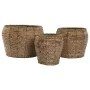 Set de pots de fleurs Home ESPRIT Naturel Métal Fibre Tropical 32 x 32 x 25 cm de Home ESPRIT, Cache-pots - Réf : S3058150, P...