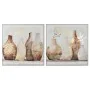 Cadre Home ESPRIT Beige Doré polystyrène Toile Vase Scandinave 82,5 x 3,5 x 82,5 cm (2 Unités) de Home ESPRIT, Impressions su...