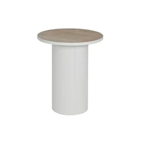 Mesa auxiliar Home ESPRIT Blanco Metal Madera MDF 46 x 46 x 56 cm de Home ESPRIT, Mesas - Ref: S3058189, Precio: 75,73 €, Des...