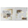 Lienzo Home ESPRIT Blanco Dorado Poliestireno Lienzo Abstracto 101,5 x 4 x 101,5 cm (2 Unidades) de Home ESPRIT, Impresiones ...